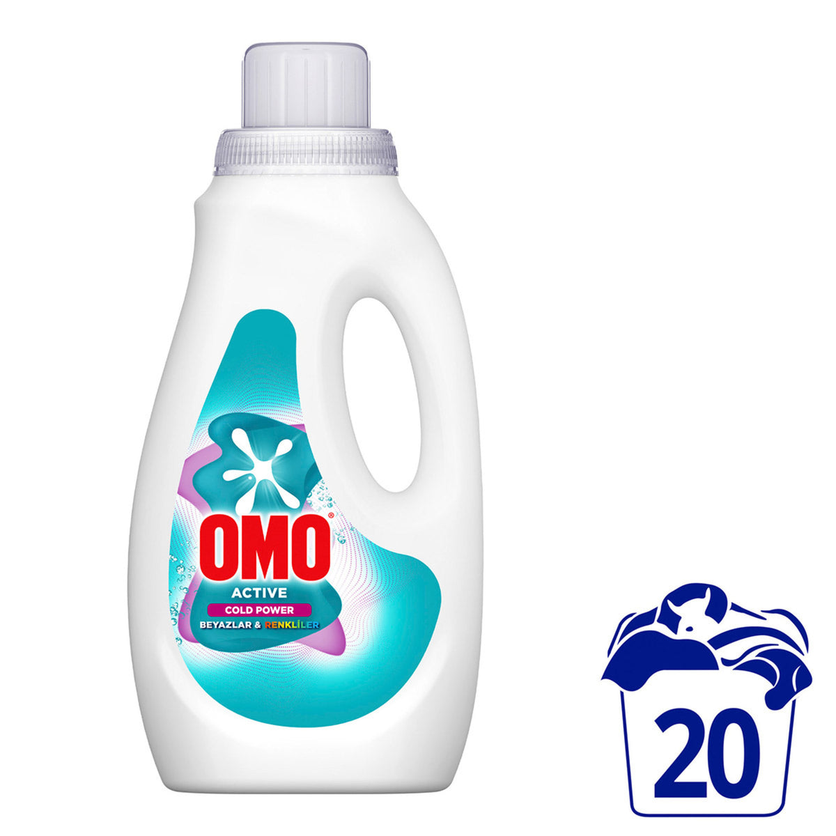 Omo Active Cold Power Beyazlar ve Renkliler Sıvı Deterjan 1000 Ml