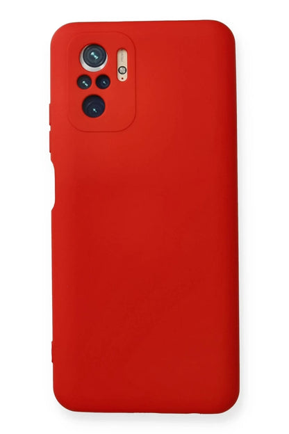 Xiaomi Redmi Note 10 Kılıf Nano içi Kadife Silikon - Kırmızı