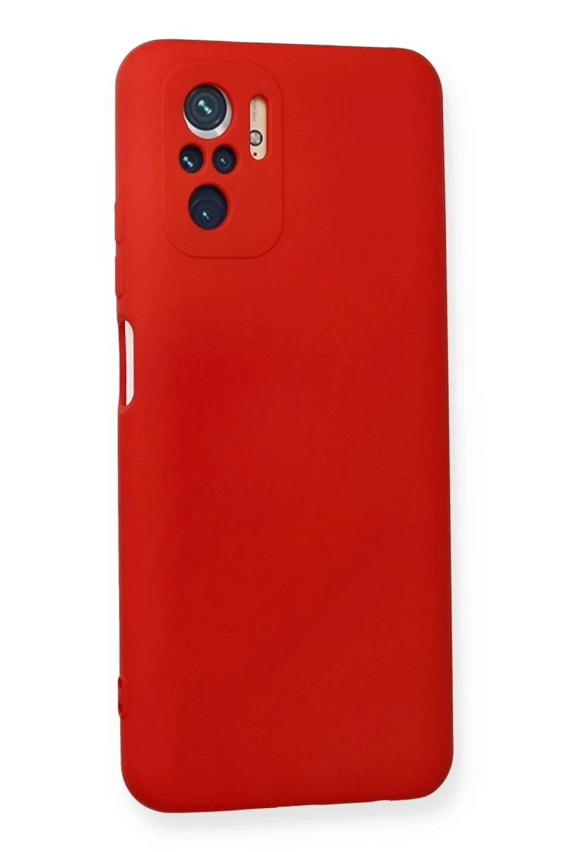 Xiaomi Redmi Note 10 Kılıf Nano içi Kadife Silikon - Kırmızı