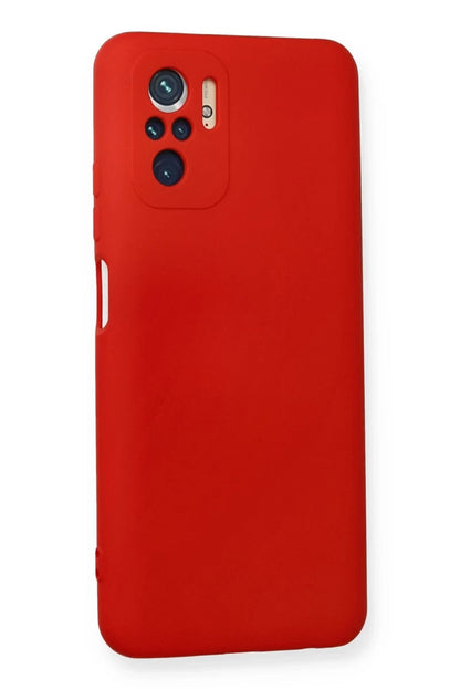 Xiaomi Redmi Note 10 Kılıf Nano içi Kadife Silikon - Kırmızı