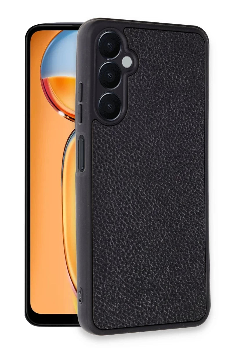 Samsung Galaxy A05S Kılıf Aras Deri Kapak - Siyah