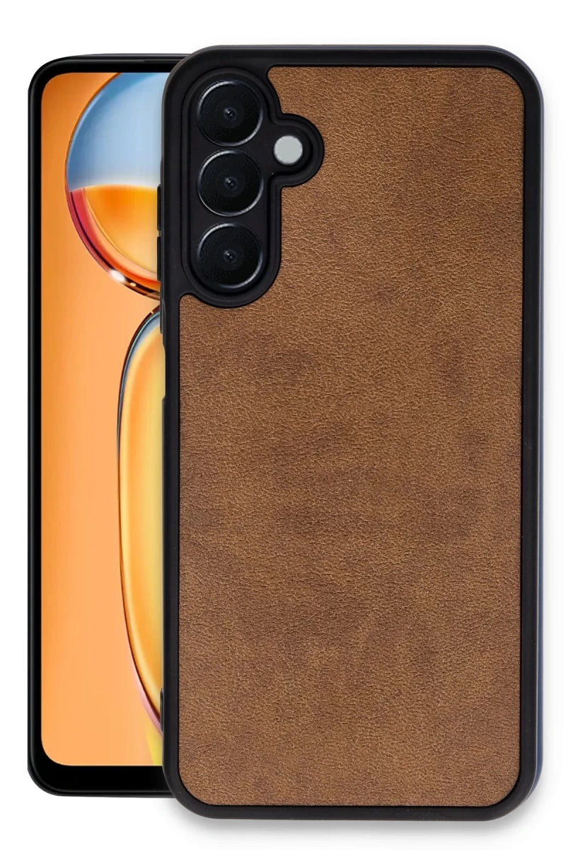 Samsung Galaxy A05S Kılıf Aras Deri Kapak - Taba