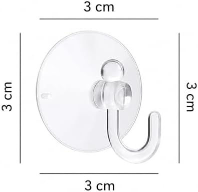 16’lı Şeffaf, Vantuzlu Kanca Seti, Güçlü Tutuşlu, İz Bırakmayan PVC Askı Aparatı, Işık Zinciri, LED Işık Ağı, Perde, Balon, Yılbaşı, Parti ve Etkinlik Dekorasyonu İçin Pratik Kullanım (Küçük)