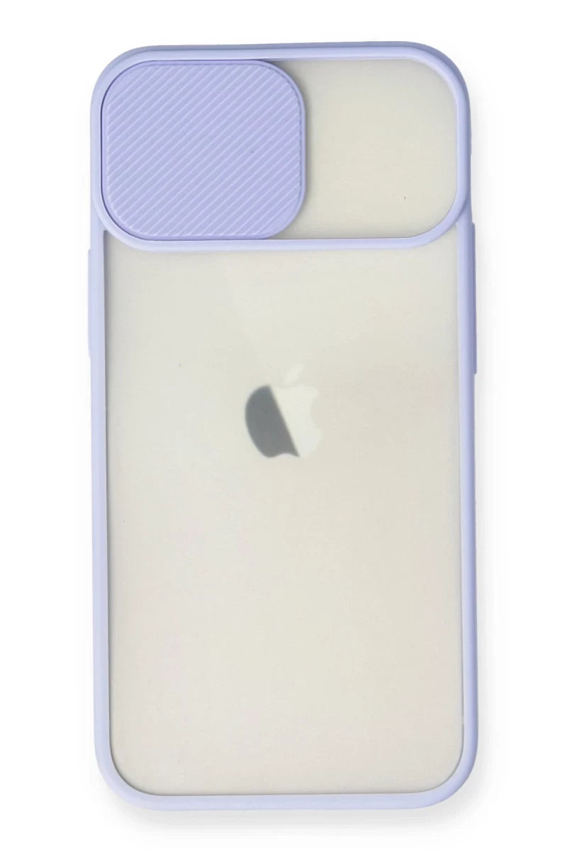 Apple iPhone 11 Kılıf Palm Buzlu Kamera Sürgülü Silikon - Lila