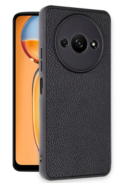 Xiaomi Redmi A3 4G Kılıf Aras Deri Kapak - Siyah