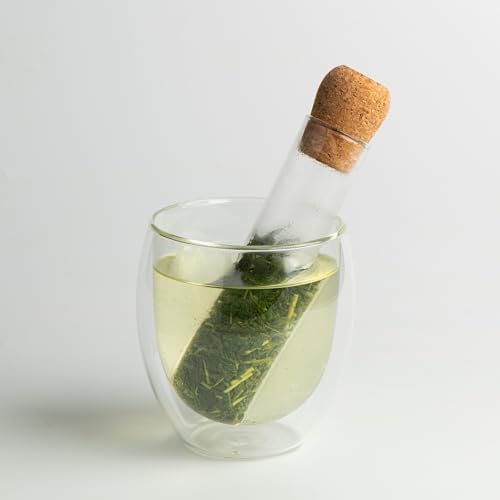 Toganoo Isıya Dayanıklı Borosilikat Cam Çay Süzgeci - Pratik Tüp Çay Filtresi - Bitki Çayları ve Yeşil Çay İçin Metal Tadı İçermeyen Demlik İçi - Healthy Glass Tea Infuser