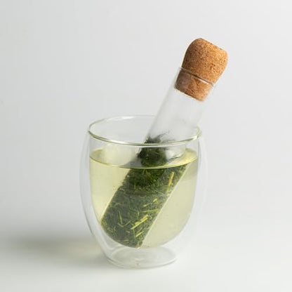 Toganoo Isıya Dayanıklı Borosilikat Cam Çay Süzgeci - Pratik Tüp Çay Filtresi - Bitki Çayları ve Yeşil Çay İçin Metal Tadı İçermeyen Demlik İçi - Healthy Glass Tea Infuser