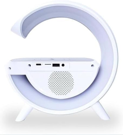 LED Işıklı Kablosuz Şarjlı Bluetooth Hoparlörlü Alarm Saati – Mükemmel Ses, Işık ve Konfor Tek Bir Cihazda!