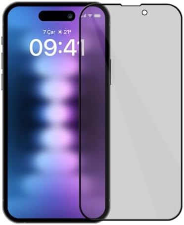 LABS iPhone 15 Pro Max ile Uyumlu 5D Privacy Hayalet Ekran Koruyucu