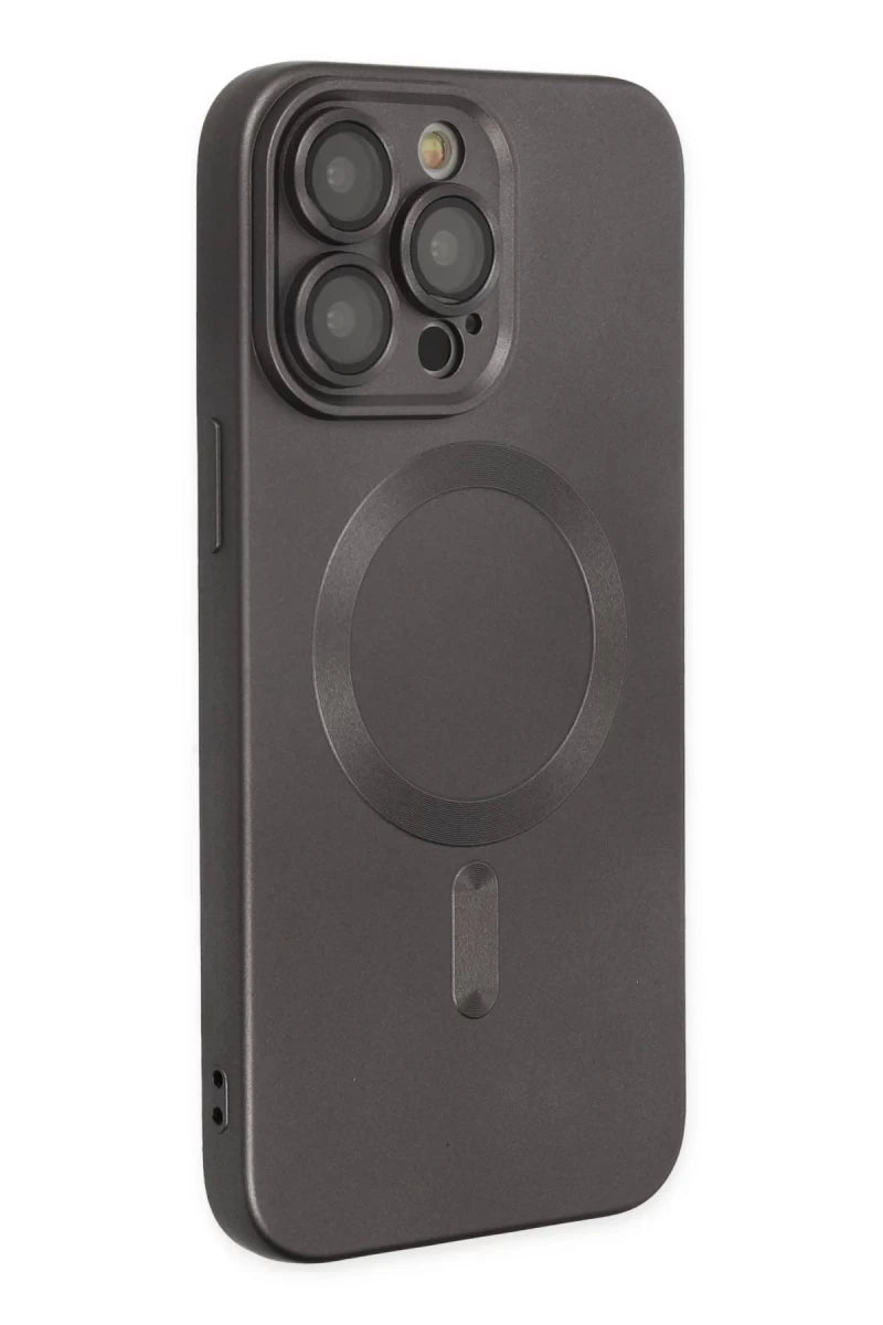 Apple iPhone 13 Pro Kılıf Moshi Lens Magneticsafe Silikon - Füme