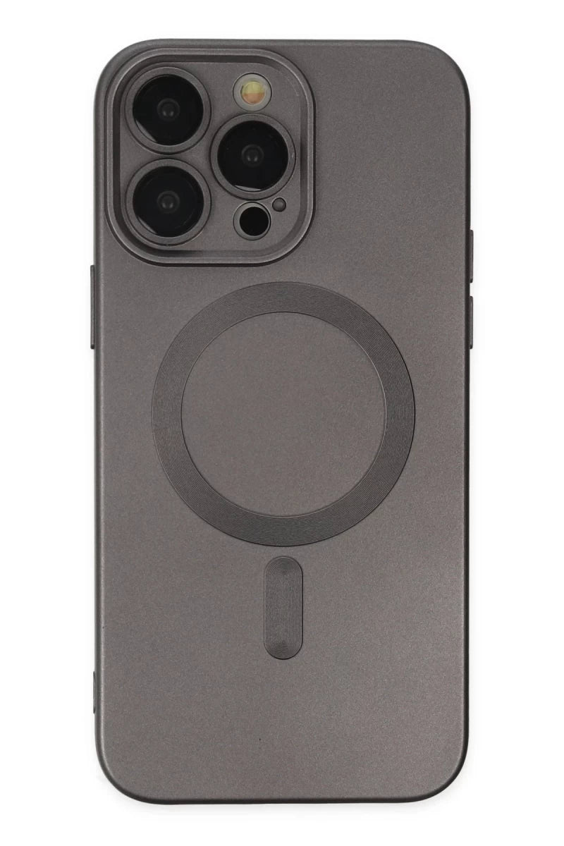 Apple iPhone 13 Pro Kılıf Moshi Lens Magneticsafe Silikon - Füme