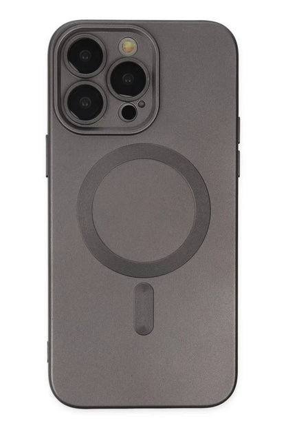Apple iPhone 13 Pro Kılıf Moshi Lens Magneticsafe Silikon - Füme