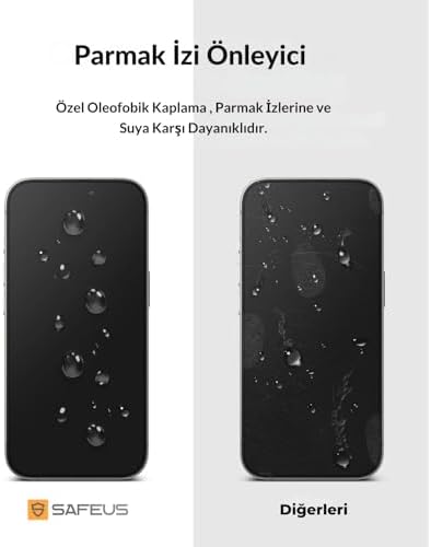 Tam Kaplayan Hayalet Parmak İzi Bırakmayan Safir Ekran Koruyucu Cam, iPhone 17 Pro İle Uyumlu