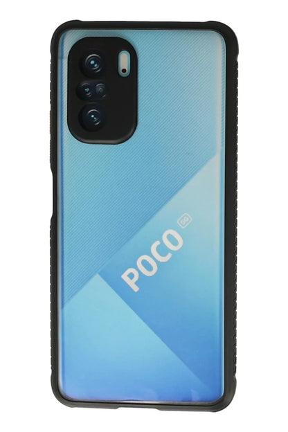 Xiaomi Poco F3 Kılıf Miami Şeffaf Silikon - Siyah