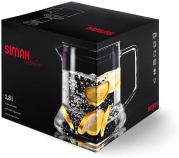 SIMAX Look Süzgeçli Cam Demlik – 1,8 L – Borosilikat Cam – Metal Süzgeçli – Dayanıklı