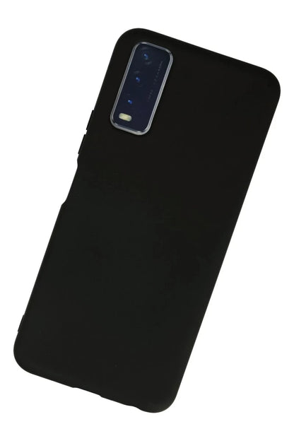 Vivo Y11S Kılıf Nano içi Kadife Silikon - Siyah