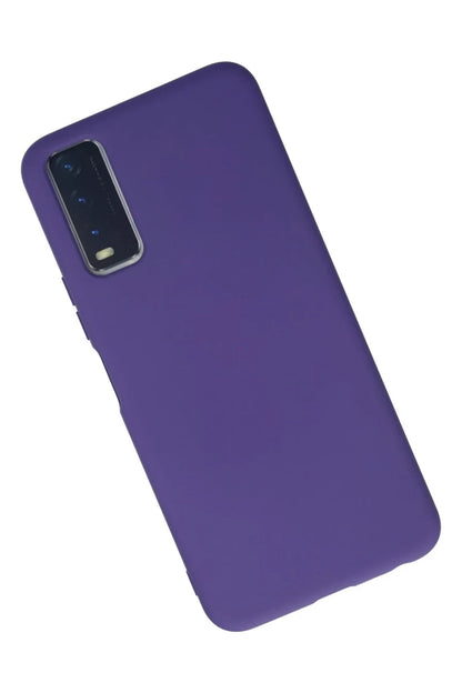 Vivo Y11S Kılıf Nano içi Kadife Silikon - Mor
