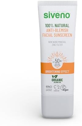 Siveno%100 Doğal Yüz Güneş Kremi Leke Karşıtı Aydınlatıcı Mineral Filtre UVA UVB SPF 50+ 30 ml