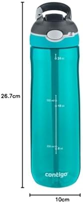 Üniseks Ashland Autospout pipetli büyük BPA içermeyen plastik su şişesi Turkuaz 720 ml
