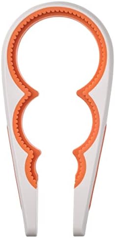 Kavanoz açacağı, beyaz-turuncu, 21 cm