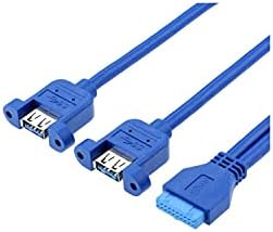 Platoon Ars 19 Pin USB 3.0 Dişi To 2x USB 3.0 Dişi Panel Tipi Kablo