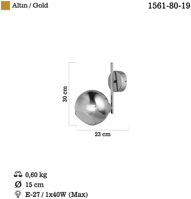 BERA TEKLİ ALTIN APLİK 1XE27