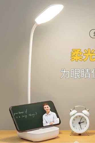 Kablosuz Şarjlı Dokunmatik Üç Renk Led Masa Lambası Ders Çalışma Okuma Işığı Dimmer Ayarlı WB-01