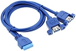 Platoon Ars 19 Pin USB 3.0 Dişi To 2x USB 3.0 Dişi Panel Tipi Kablo