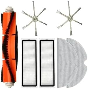 1c. 1c Ve 2c ile- Mop Pro 2+ 3D Uyumlu Hepa Filtre,Fırça,Mop Paspas 6 Kollu Yan Fırçalı Yenileme Seti-7 Adet Beyaz Set