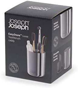 EasyStore - Lüks Paslanmaz Çelik Diş Fırçası Tutucu Caddy Banyo Depolama, Standart Çelik