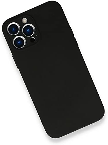 & AKSESUAR iPhone 14 Pro ile Uyumlu İçi Kadife Lansman Kamera Korumalı Silikon Kılıf Şok Emici Full Kasa Koruma Sağlayan Kılıf (Siyah)