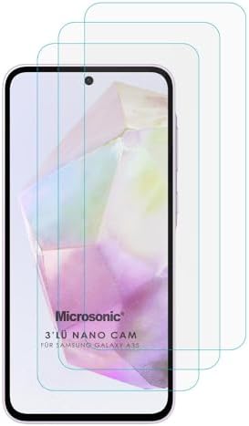 Galaxy A35 Screen Protector Nano Glass Cam Ekran Koruyucu (3`lü Paket) [Galaxy A35 ile Uyumlu Ekran Koruyucu - Şeffaf]