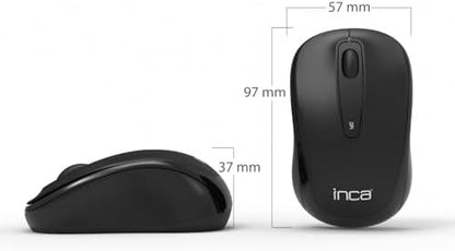 INCA IWM-311ST SıLENT WİRELESS MOUSE SİYAH,Komple Rubber Soft Yüzey,Sessiz Tuş,Ergonomik Dizayn, Konforlu Dokunuş Hissi,1600Dpı, Usb Alıcı, 10m Çekim,Uzun Pil Ömrü, Enerji Tasarrufu Uyku Modu