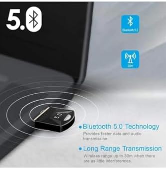 Masaüstü Bilgisayar Bluetooth Adaptör V5.0 Usb Dongle Bluetooth Aparatı Çevirici Dönüştürücü
