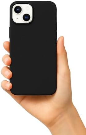 iPhone 13/14 ile uyumlu Kılıf - Magsafe ile uyumlu Wireless Şarj Özellikli, Siyah Deri Kapak - Darbeye Dayanıklı, Yumuşak Koruma