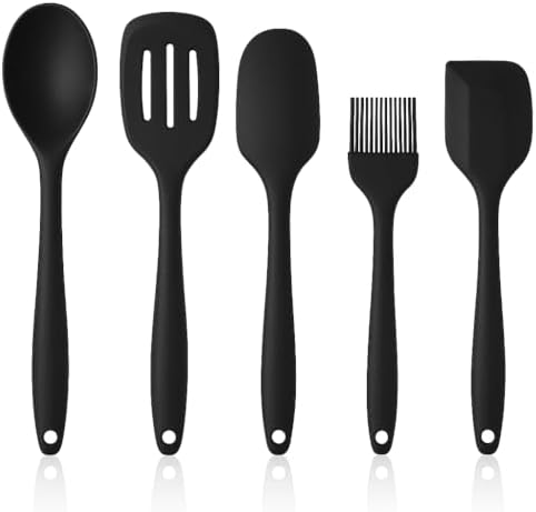 5'li Silikon Mutfak Seti – Kaşık, Kepçe, Spatula, Yağ Fırçası | Renkli Pişirme Seti | Isıya Dayanıklı | Mutfak Gereçleri (Renk Stok Durumuna Göre Gönderilir)