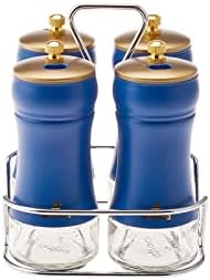 Blue 5 Parça Cam Baharat Takımı