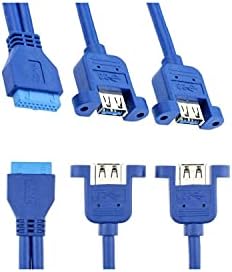 Platoon Ars 19 Pin USB 3.0 Dişi To 2x USB 3.0 Dişi Panel Tipi Kablo