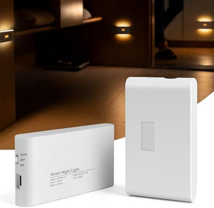 2 Adet Beril İki Yönlü Sensörlü Şarjlı LED Aplik, 5W 2700K Sıcak Işık, DC 5V, 110° Hareket Algılama, 3-5m Sensör Mesafesi, 20 Saat Sabit Işık Süresi, Otomatik/Manuel Modlu – ABS Gövde
