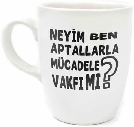 Neyim Ben, Aptallarla Mücadele Vakfı Mı? Krem Oval Kupa - Hediye Seramik Kupa