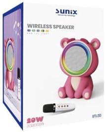 20W 2400 Mah Karaoke Mikrofonlu Ayıcık Bluetooth Haparlör BTS-253