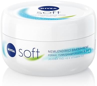 Soft Nemlendirici Bakım Kremi 100 ml, El,Yüz,Vücut Kremi, 48 Saat Nemlendirme,Jojoba Yağı,E Vitamini,Paraben İçermez