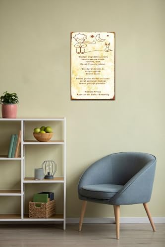 Kuşe Kağıt Duvar Posteri Küçük Prens Retro Vintage Drtr0044