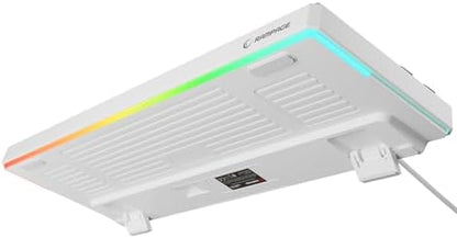 YORU TKL Gri/Beyaz Type-C Bağlantılı OUTEMU Red Swich Q Mekanik Gaming Oyuncu Klavye RGB