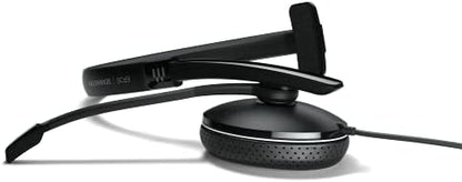 EPOS | Sennheiser Adapt 135 USB II (1000914) - Kablolu, Tek Taraflı Kulaklık - 3,5 mm Jak ve USB Bağlanabilirliği - UC Optimize Edilmiş - Üstün Ses - Geliştirilmiş Konfor - Çağrı Kontrolü - Siyah