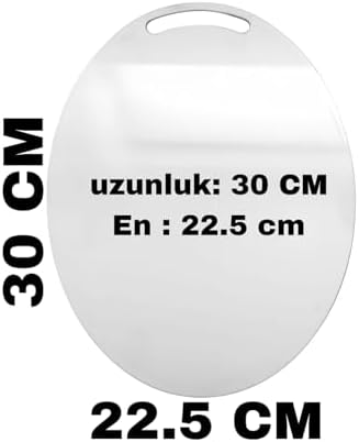 Elips Kesim Paslanmaz Çelik Kesme Tahtası Mutfak Piknik İçin İnox 304 Kalite Antibakteriyel Küf Tutmaz Kolay Temizlenir Et Sebze Meyve Doğrama Tahtası Lüks Kesme Matı 30 * 22,5 CM