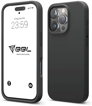 iPhone Kılıf İnce Sıvı Silikon 3 Katmanlı Tam Kaplamalı Yumuşak Jel Kauçuk Kılıf Kapak (Siyah, iPhone 16 Pro)