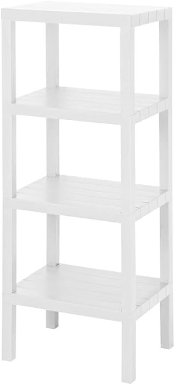 Mithra Life 4 Katlı Plastik Beyaz Banyo Mutfak Rafı MIT1049