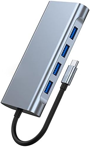 11 in 1 Type-C To USB Hub HDMI (4K),Audio/, Type-C/, 4X USB 3.0/, LAN/, VGA/, SD Card Reader Çevirici Hub 10 Port Adaptör Dönüştürücü Çoklayıcı