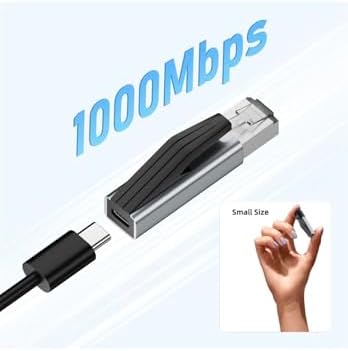 USB-C to Ethernet Adaptör, RJ45 Gigabit Ağ Dönüştürücü, 1000Mbps, CAT6 Uyumlu, Mac Pro Tablet Laptop için Ethernet
